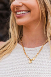 18K Stainless Steel Lock & Clip Chain Necklace, Necklaces, $ 15.00, A Moment Of Now™